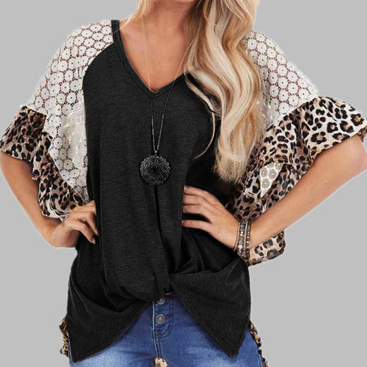 Women's Fashion Leopard Print Lace - FSHN LTD 14639486
