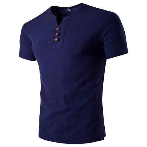 Summer Linen Short Sleeve T-shirt - FSHN LTD 14639486