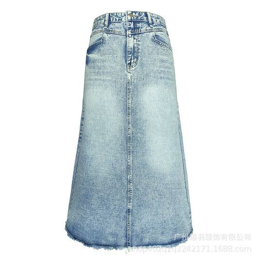 New Retro Blue High Waist Skirt - FSHN LTD 14639486