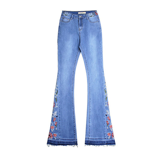 Bottoms Embroidered Trousers - FSHN LTD 14639486
