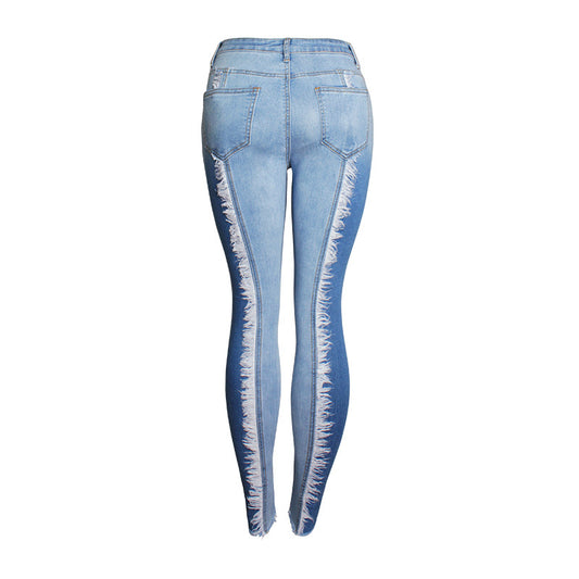 New Fashion Tassel Slim Jeans - FSHN LTD 14639486