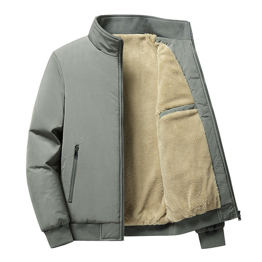 t Men's Winter Casual Jacket Stand Collar Cotton Jacket Plus Size - FSHN LTD 14639486