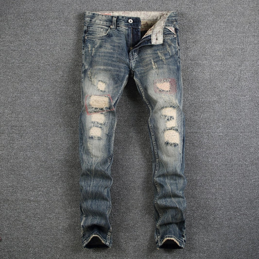 Mens Ripped Jeans - FSHN LTD 14639486