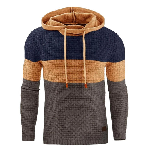 Casual Long Sleeve Patchwork Hooded Sweatshirts - FSHN LTD 14639486