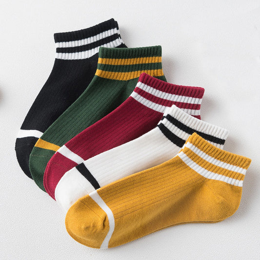 Wind striped boat socks Women's casual cute socks - FSHN LTD 14639486