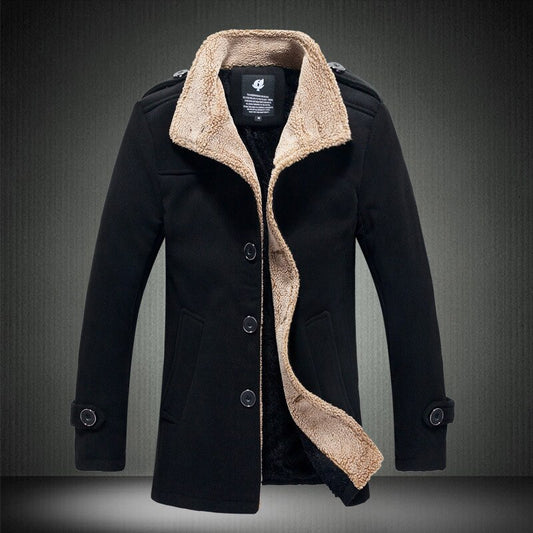Men Winter Fleece Plus Velvet Thick Warm Coat - FSHN LTD 14639486