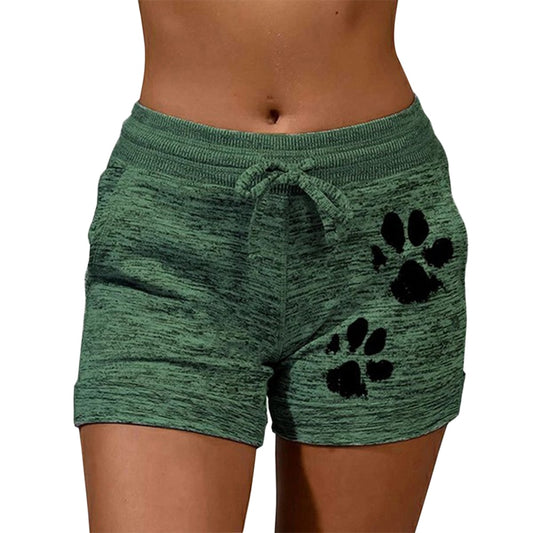 Womens Fast Dry Cat Print, High Waist Shorts - FSHN LTD 14639486