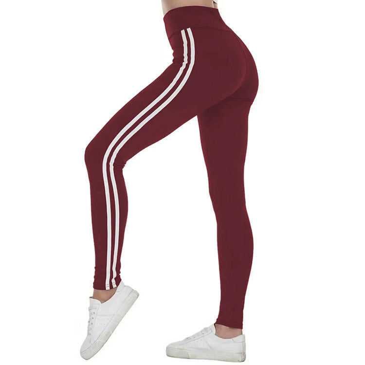 Tight striped hot sale pants